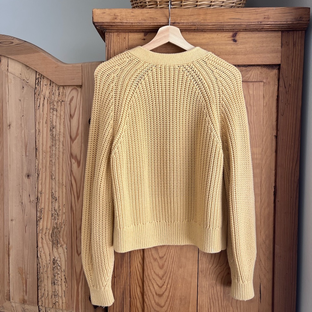 Everlane | Yellow Button-Up Knit Cardigan - Picture 6 of 7